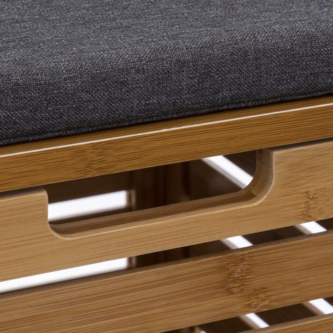 Bambusowy kosz na pranie z siedziskiem