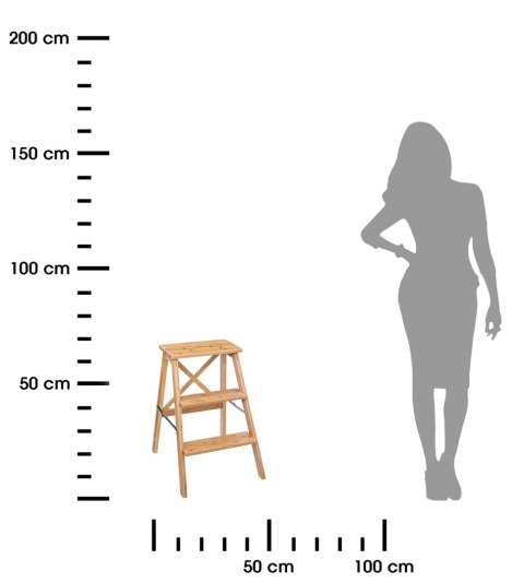 Drabina bambusowa składana 3 poziomy