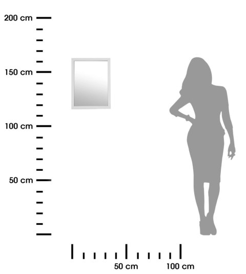 Lustro łazienkowe Basic 34x44 cm białe