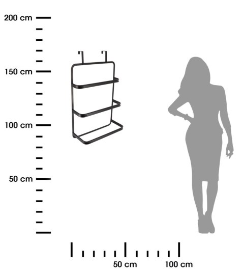 Metalowy wieszak na ręczniki Raspo Black
