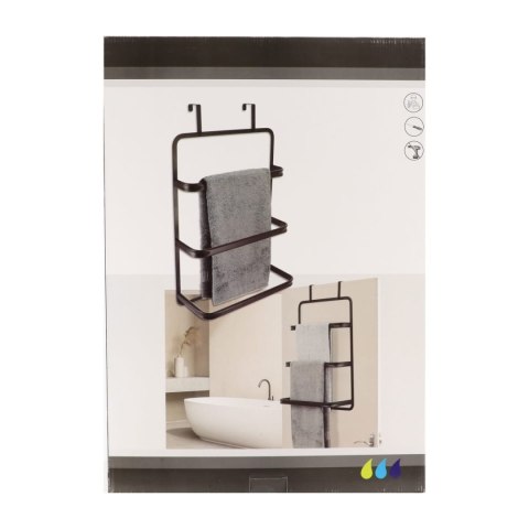 Metalowy wieszak na ręczniki Raspo Black