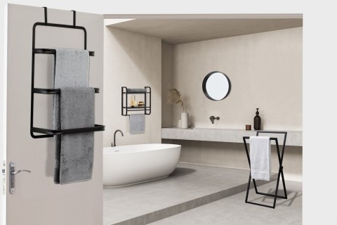 Metalowy wieszak na ręczniki Raspo Black