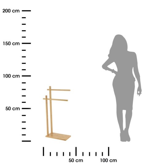 Podwójny wieszak bambusowy Lambie