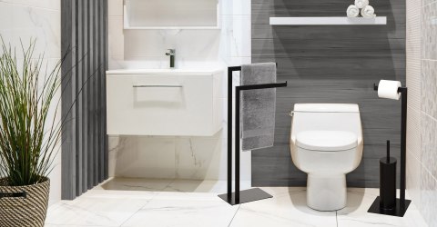 Podwójny wieszak łazienkowy Raspo Black