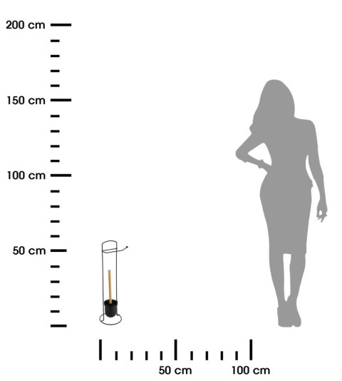 Stojak ze szczotką do WC Black bamboo