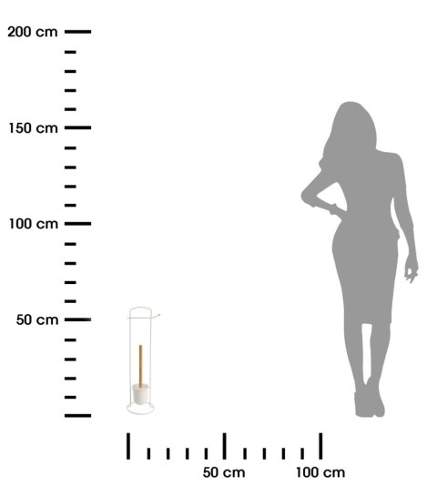 Stojak ze szczotką do WC White bamboo