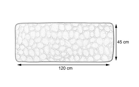 Dywanik łazienkowy 45x120 Stones Czarny