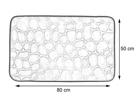 Dywanik łazienkowy 50x80 Stones Grafit