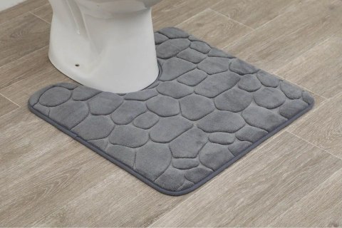 Dywanik pod WC 45x50 cm Stones Grafitowy