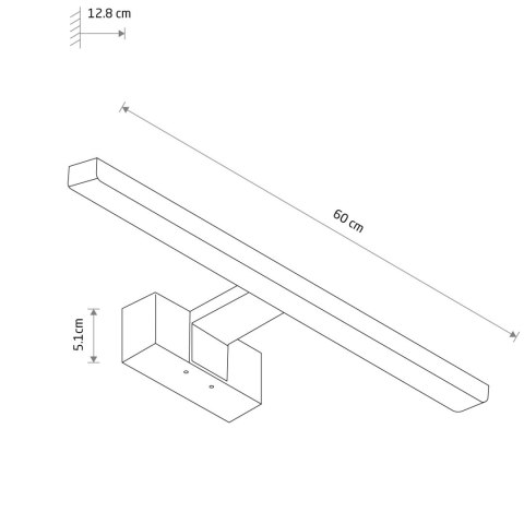 Kinkiet nad lustro CEZANNE LED M Biały 3000K