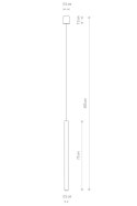 Lampa wisząca LASER 75cm br¤z 1xG9