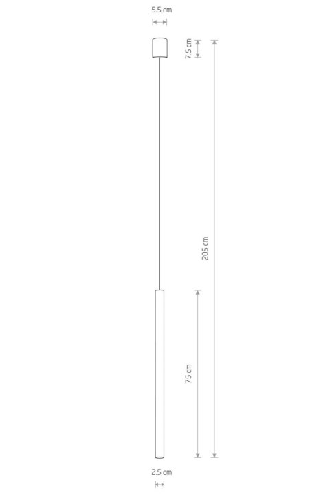 Lampa wisząca LASER 75cm br¤z 1xG9