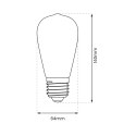 Żarówka Filamentowa LED 6W ST64 E27 2700K Amber