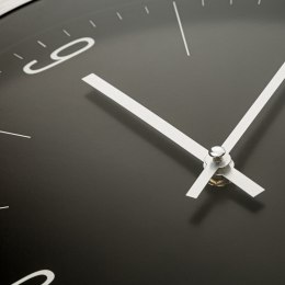 Zegar ścienny 30 cm czarno-srebrny retro Dekoracyjny zegar ścienny z rzymskimi cyframi, styl retro, 30 cm średnicy