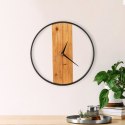 Zegar ścienny 35 cm minimalistyczny Zegar ścienny minimalistyczny w stylu nowoczesnym, drewno i metal, średnica 35 cm