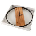 Zegar ścienny 35 cm minimalistyczny Zegar ścienny minimalistyczny w stylu nowoczesnym, drewno i metal, średnica 35 cm