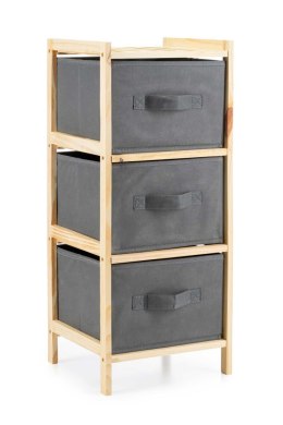 Drewniany regał z trzema szufladami 65cm