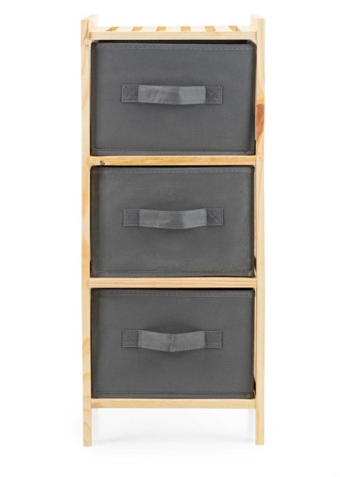 Drewniany regał z trzema szufladami 65cm