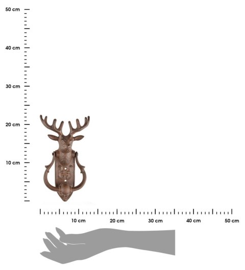 Kołatka żeliwna do drzwi jeleń