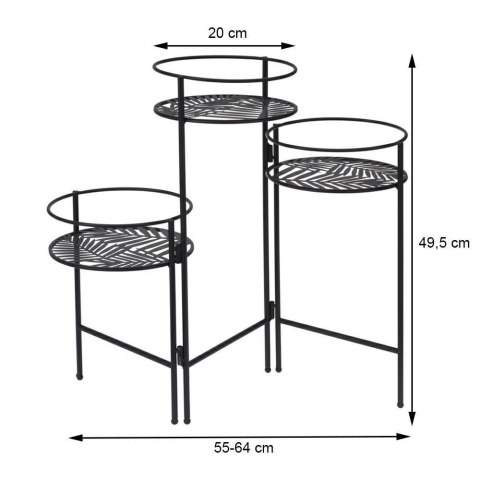 Kwietnik metalowy składany 3 kwiaty