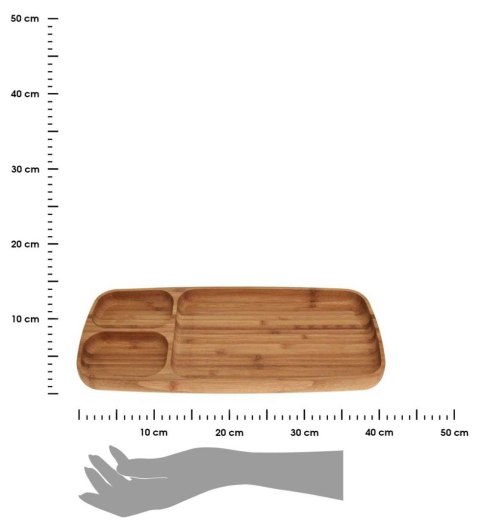 Naczynie do serwowania 3 komorowe bambus