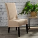 Pokrowiec 1 na krzesło 35x55x30cm beżowy Wodoodporny pokrowiec na krzesło o strukturze kratki w kolorze beżowym