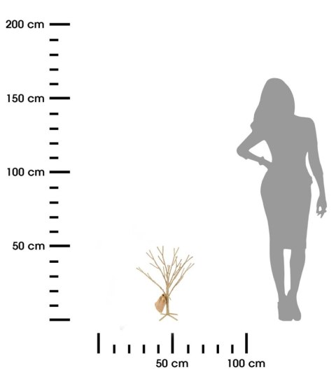 Drzewko świąteczne złote 30 led 50 cm