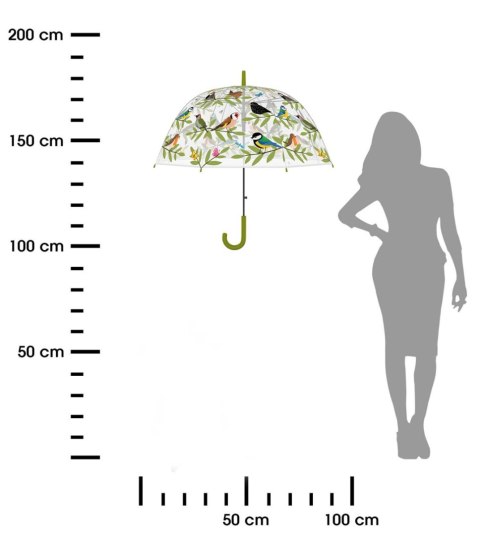Parasol transparentny ptaki 83 cm