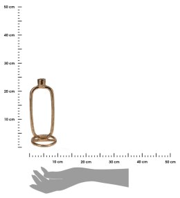 Świecznik owalny złoty 24 cm