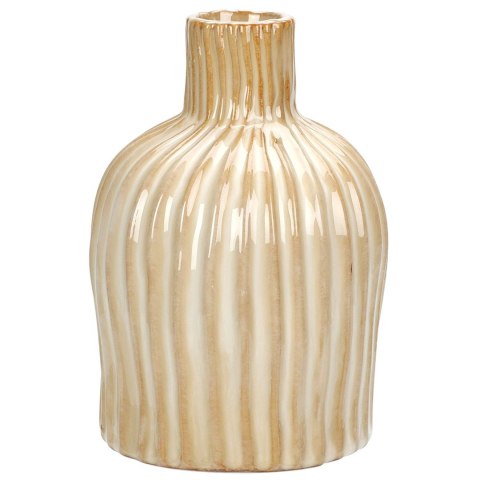 Wazon porcelanowy Stripes beżowy 15 cm