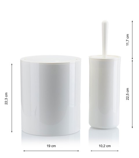 "Zestaw łazienkowy 5 el Carmen biały Klasyczny zestaw łazienkowy ""Carmen"" składający się z 5ciu elementów, kolor biały"