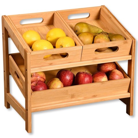 Półka kuchenna bambusowa h40x35 cm