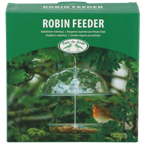 Transparentny karmnik na ziarno wiszący