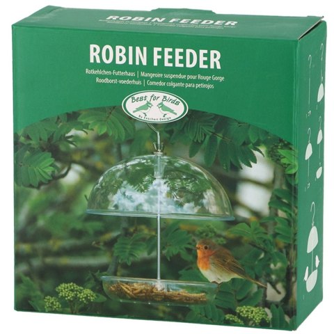 Transparentny karmnik na ziarno wiszący