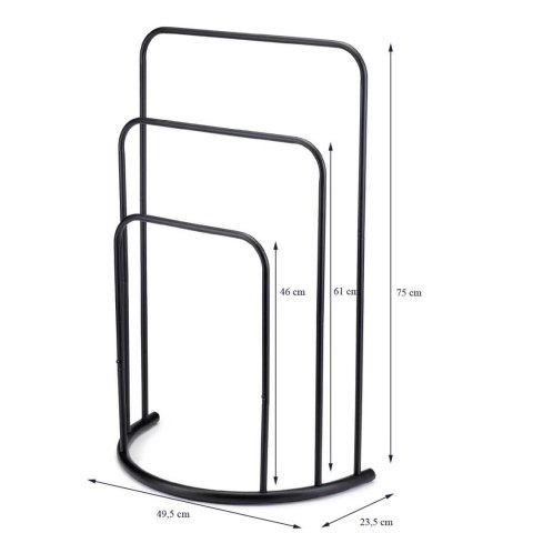 Wieszak na ręczniki stojący trzyramienny 75 cm