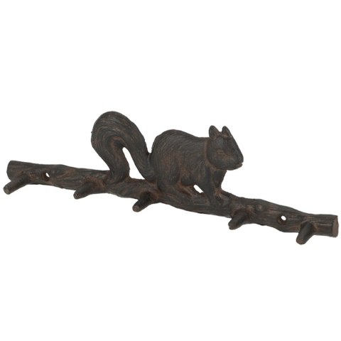 Wieszak żeliwny z wiewiórką 36cm