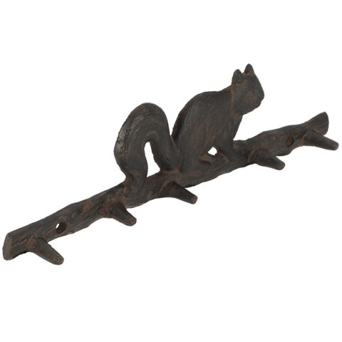 Wieszak żeliwny z wiewiórką 36cm