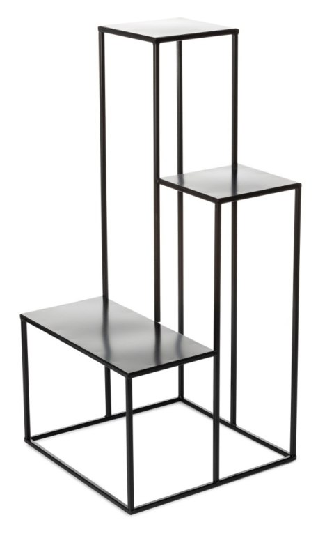 Kwietnik nowoczesny stojak 85 cm LOFTWykonany z metalu, prosty i stylowy stojak czarny na kwiaty i rośliny w stylu industrialnym