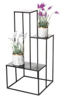 Kwietnik nowoczesny stojak 85 cm LOFTWykonany z metalu, prosty i stylowy stojak czarny na kwiaty i rośliny w stylu industrialnym