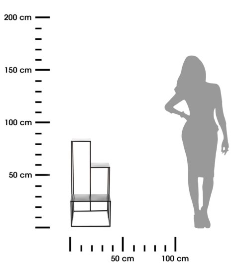 Kwietnik nowoczesny stojak 85 cm LOFTWykonany z metalu, prosty i stylowy stojak czarny na kwiaty i rośliny w stylu industrialnym