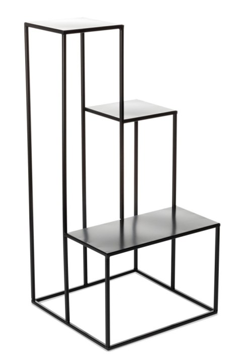 Kwietnik nowoczesny stojak 85 cm LOFTWykonany z metalu, prosty i stylowy stojak czarny na kwiaty i rośliny w stylu industrialnym