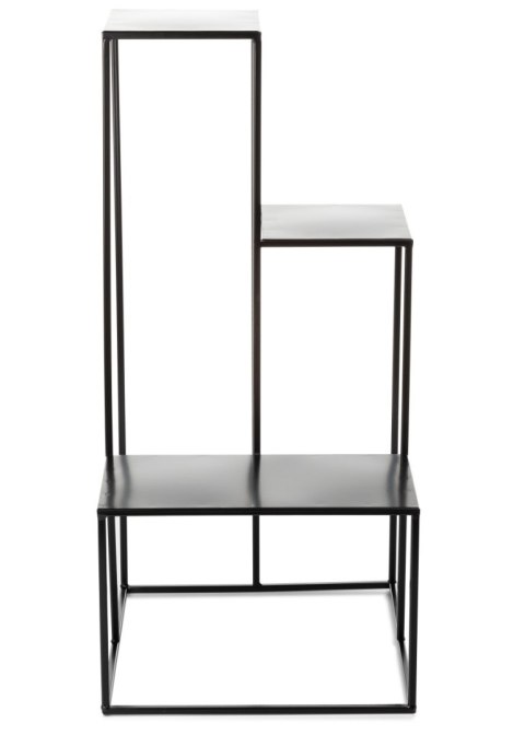 Kwietnik nowoczesny stojak 85 cm LOFTWykonany z metalu, prosty i stylowy stojak czarny na kwiaty i rośliny w stylu industrialnym