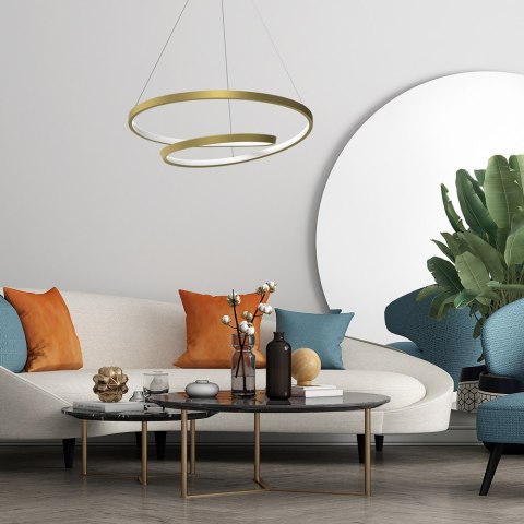 Lampa wisząca złota Lucero 48W LED
