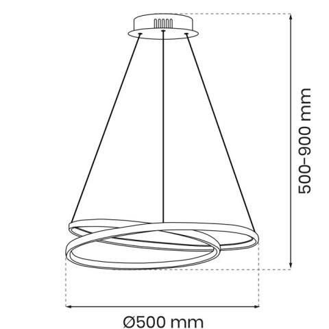 Lampa wisząca złota Lucero 48W LED
