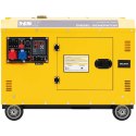 Agregat generator prądotwórczy diesel na kółkach 240/400 V 8500 W 10 kVA 30 l