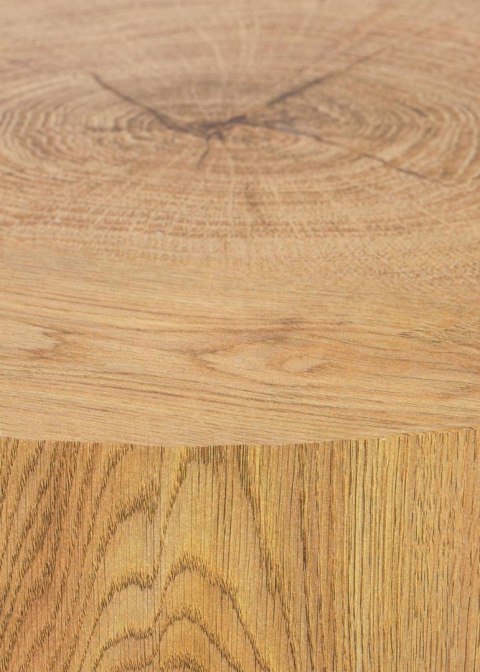 Stolik kawowy Brooklyn dąb naturalny Stalowa podstawa lakierowana na czarno, blat wykonany z MDF-u z okleiną w kolorze naturalne