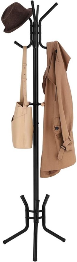 Wieszak na ubrania do przedpokoju LOFT Wykonany z metalu i solidnej płyty MDF, praktyczny i wytrzymały stojak na ubrania w stylu
