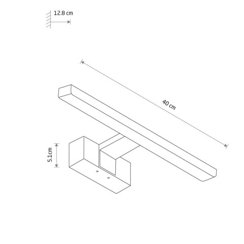 Kinkiet nad lustro CEZANNE LED S chrom 3000K