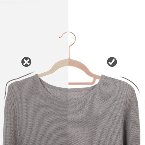 Różowe wieszaki welurowe 30 szt.