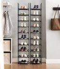 Szafka na buty modułowa 10 poziomów Smukły regał na buty z możliwością rozdzielnia na dwie części, budowa modułowa, materiałowe 
